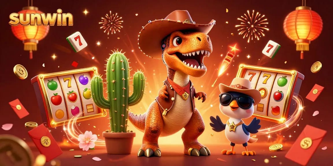 Experience winning with sunwin's vibrant casino games, featuring dynamic slot elements and engaging characters.