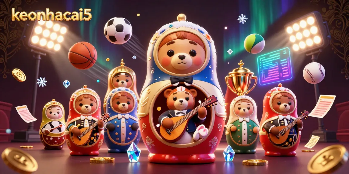 Engage with keonhacai5 sports betting excitement featuring characters and gaming elements in a vibrant scene.