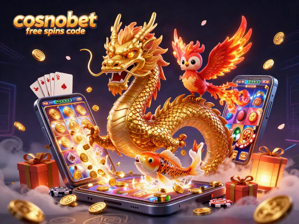 Experience excitement with the cosmobet free spins code in this dynamic casino scene.