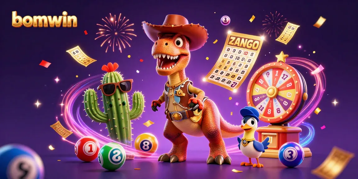Join the exciting bomwin adventure with vibrant lottery elements and iconic characters!