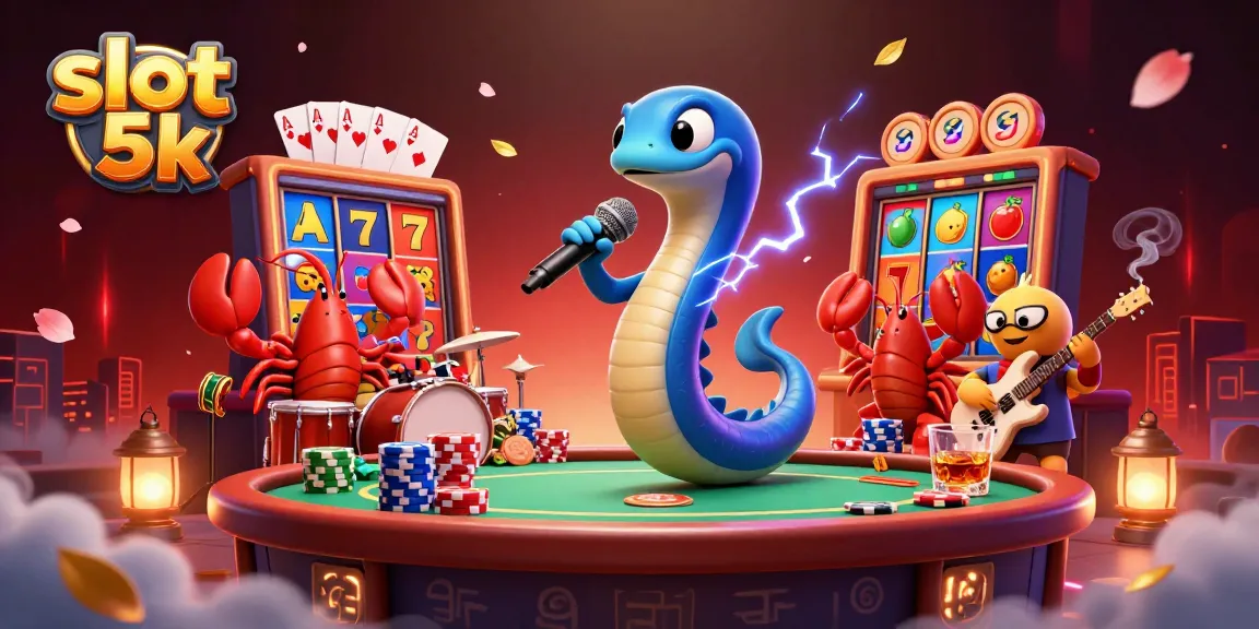 Engage in thrilling gameplay with slot 5k as a 3D electric eel DJ performs at an underwater casino.